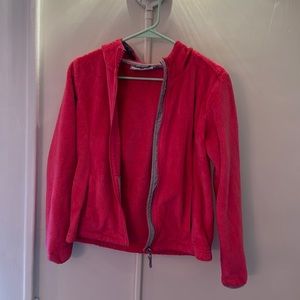 pink soft zip up jacket